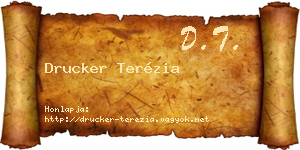 Drucker Terézia névjegykártya